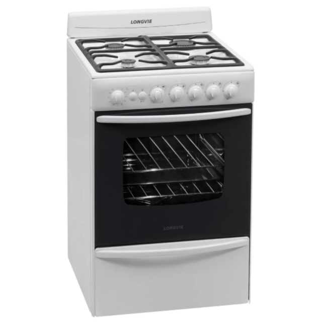 Cocina Longvie Blanca con Encendido y horno autolimpiante