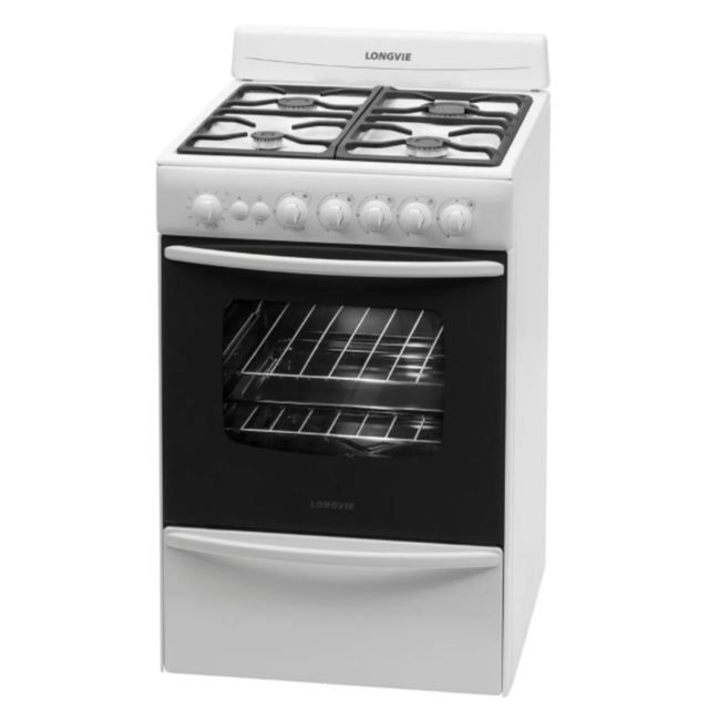 Cocina Longvie Blanca con Encendido y horno autolimpiante