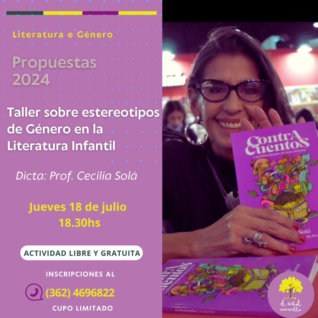 Se viene una propuesta súper interesante de la mano de la querida @soyceciliasola Cecilia dictará en la librería un taller sobre "𝗘𝘀𝘁𝗲𝗿𝗲𝗼𝘁𝗶𝗽𝗼𝘀 𝗱𝗲 𝗚é𝗻𝗲𝗿𝗼 𝗲𝗻 𝗹𝗮 𝗟𝗶𝘁𝗲𝗿𝗮𝘁𝘂𝗿𝗮 𝗜𝗻𝗳𝗮𝗻𝘁𝗶𝗹". ✔Esta propuesta tiene como objetivo, analizar desde la perspectiva de género, como las historias infantiles han plasmado estereotipos y roles de género en la construcción de las identidades. Desde Hans Christian Andersen a Disney y la inclusión forzada. ✔El taller se desarrollará en dos etapas, en la primera se propone un recorrido por distintos textos literarios a partir de los cuales intentaremos reconocer aquellos personajes que amábamos, admirábamos, detestábamos, temíamos y a preguntarnos por qué. También, conversaremos sobre las propias experiencias y los estereotipos presentes en la literatura para niñ@s. La segunda etapa, será de escritura y socialización. 👉Estará destinado a docentes, bibliotecarios/as, mediadores y público interesado/a. ¿Cuándo? 🗓Jueves 18 de julio a las 18,30hs. ¿Dónde? 📍En la librería, Av. Sarmiento 710. ▶Actividad libre y gratuita ‖ Cupo limitado ▶Inscripciones al 3624 696822  ¡No te pierdas esta increíble propuesta de la mano de la mejor!💚