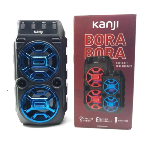 Parlante Portátil Con Luz Led Bluetooth Usb Kanji Bora