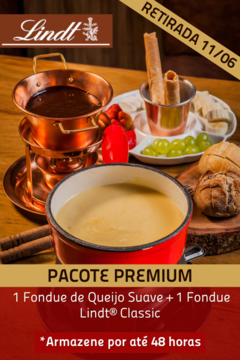 Pacote Premium - 1 Fondue de Queijo Suave + 1 Fondue Lindt® Classic (para 2 pessoas) - comprar online