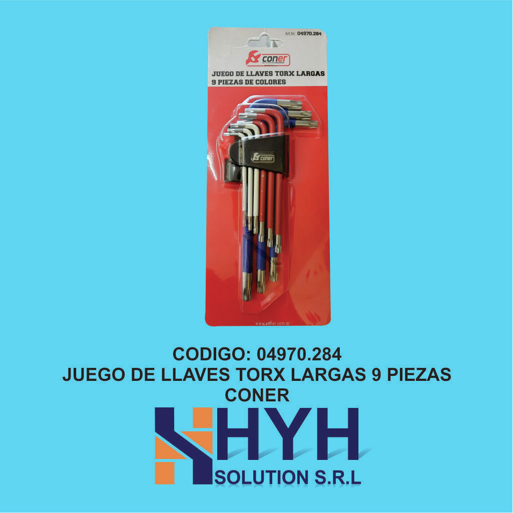 Juego de Llaves Torx Largas 9 piezas