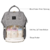 Mochila maternal LAND - Gris claro - tienda online