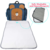 Mochila/bolso maternal Booster c/silla para bebés - Azul y negra - comprar online