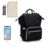 Mochila maternal LEQUEEN con cambiador - Negra