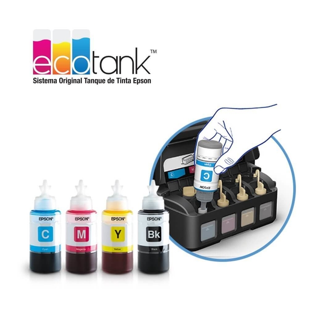 Tinta Epson Original T664 L355 L380 L395 L495 L1300 Negra