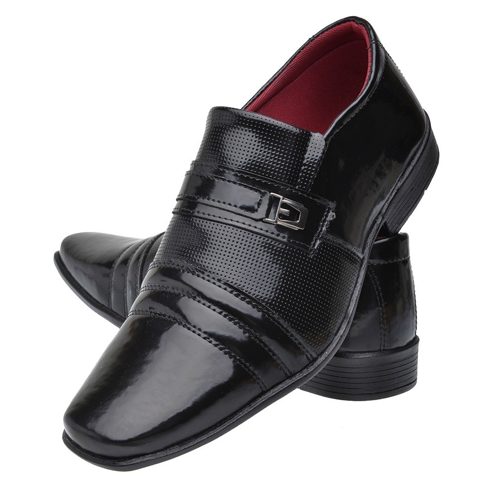 SAPATO SOCIAL VERNIZ EM MATERIAL SINTÉTICO TORRENEZZI 833 VERNIZ PRETO