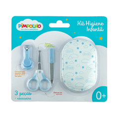 Kit Higiene Para Bebê 3 Pçs C/ Nécessaire Azul - Pimpolho - Loja Online de Produtos Para Bebês e Crianças | Lilifish Baby & Kids