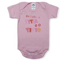 Body para Bebê Frases "Eu amo a Titia e o Titio"