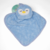Manta de dormir cheirinho (naninha) para bebê Pinguim Azul 30x30 em microfibra Bouton Baby Buettner