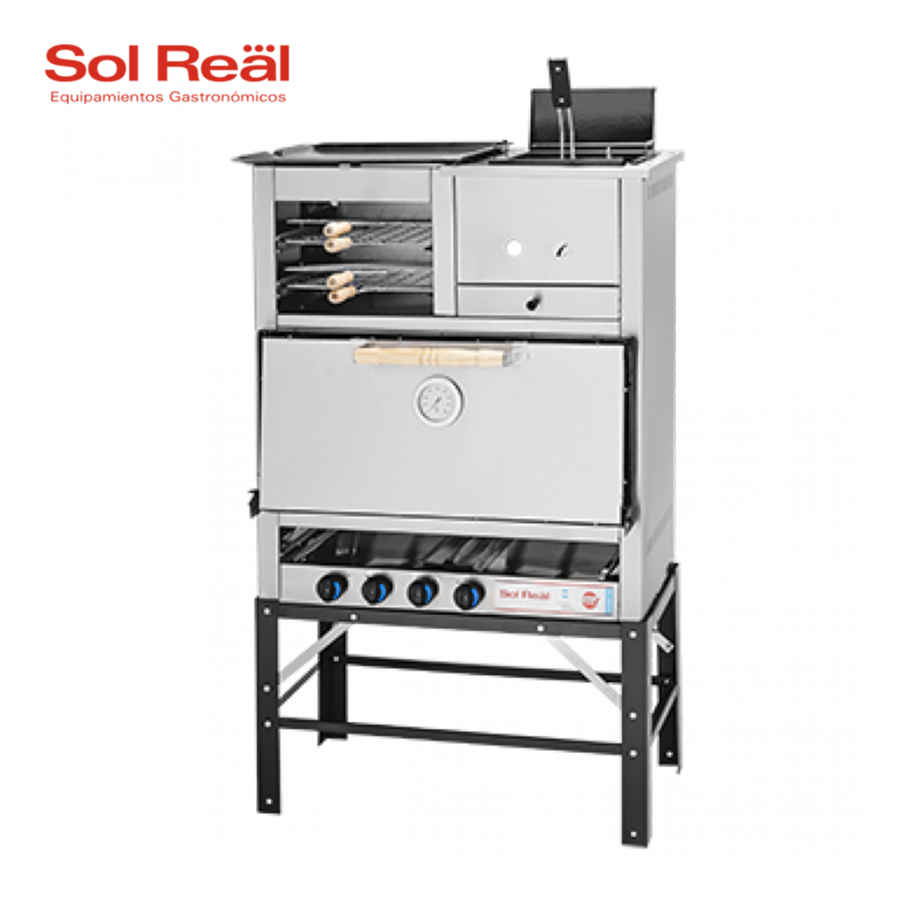 Horno Pizzero 8 - Con Plancha y Freidora (Sol Real)