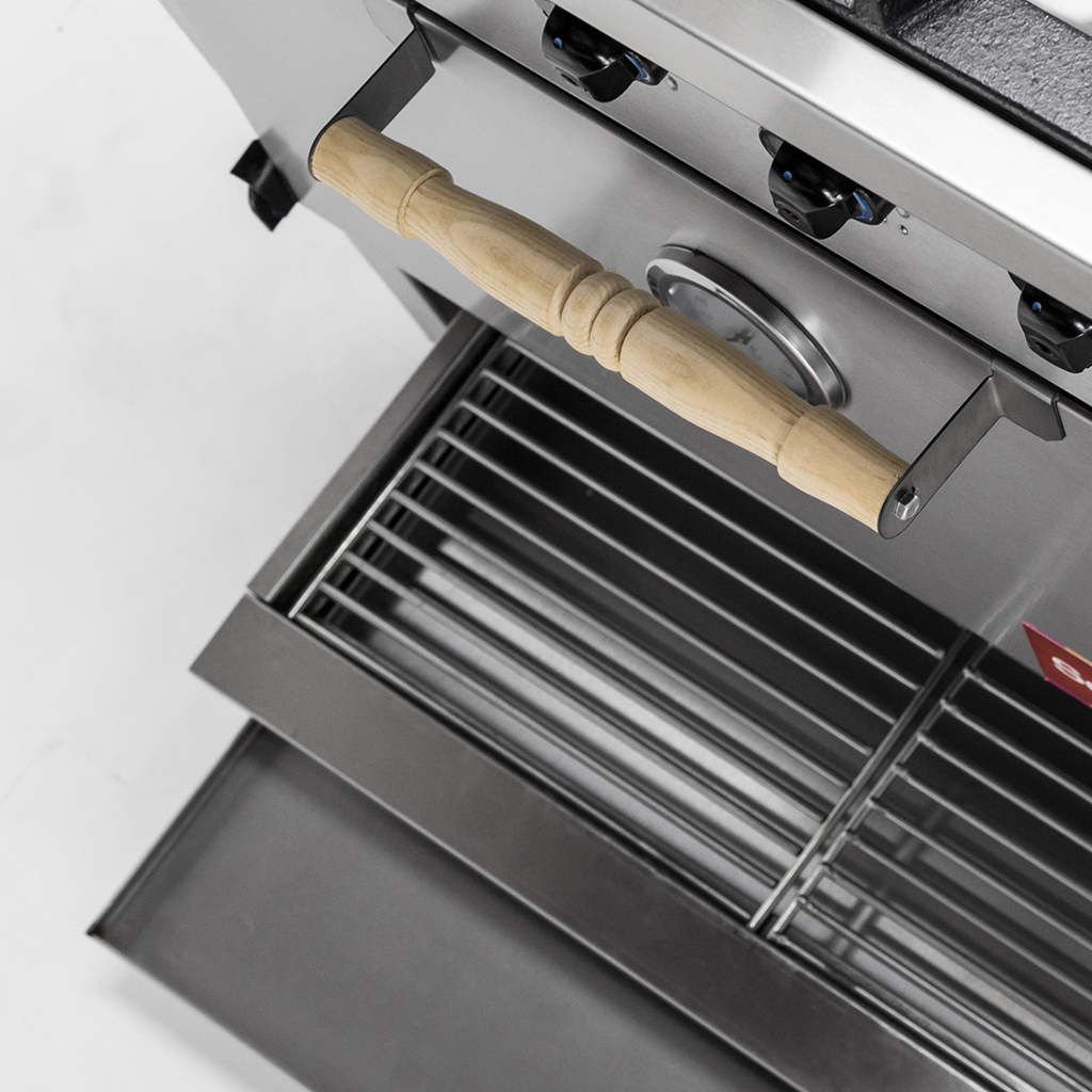 Cocina Industrial - 4 Hornallas Parrilla Sin Humo (Sol Real)