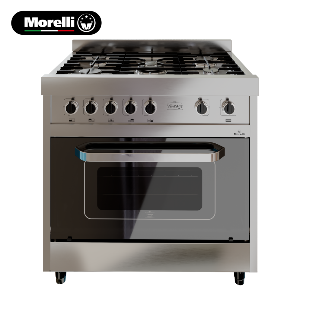 MORELLI - COCINA 6H VINTAGE ROJA / TURQUESA