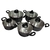 Jogo De Panelas Aluminio Fundido Master Craq. 16 A 24 Bem Forte Tampa De Vidro - comprar online