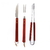Jogo Para Churrasco Cabo Madeira Inox 36,5x35x35 Marca KeHome
