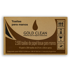 TOALLAS INTERCALADAS GOLD BEIGE MINI-17,5 X 25 CM-X 2500 U