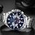 Relógios masculinos CURREN Top de marca de luxo relógio esportivo azul cronógrafo relógio de pulso masculino de quartzo relógio masculino de aço inoxidável Reloj Hombre - comprar online