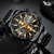 Relógios masculinos CURREN relógios esportivos de luxo cronógrafo para homens pulseira de quartzo de aço inoxidável ponteiros luminosos - comprar online