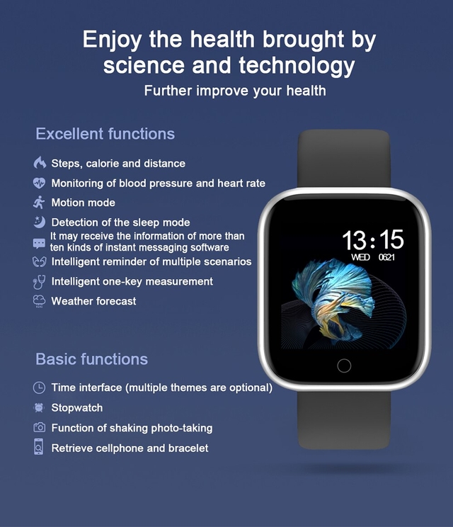I5 New Waterproof Smart Watch Women Bluetooth Smartwatch For Apple IPhone  Xiaomi Heart Rate Monitor Fitness Tracker PK P70 P68