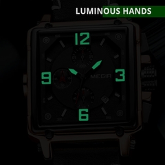 Relógio masculino quartzo marca luxo MEGIR cronógrafo relógios esportivos masculino relógio militar relógios relogio masculino - comprar online