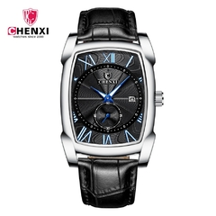 Relógios masculinos vintage da marca CHENXI Relógios retrô com pulseira de couro genuíno com numerais romanos Relógios masculinos antigos quadrados para presente à prova d'água - Relogios Importados na Web - Frete Grátis Todo o Brasil