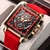 LIGE 2021 Relógios masculinos de marca de luxo à prova d'água Quartz Square