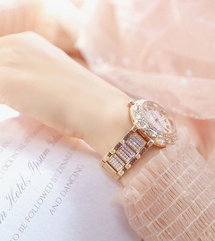 Relógios femininos ouro marca luxuosa diamante quartzo mostrador grande Relógios de pulso femininos relógio de aço inoxidável feminino relogio feminino na internet