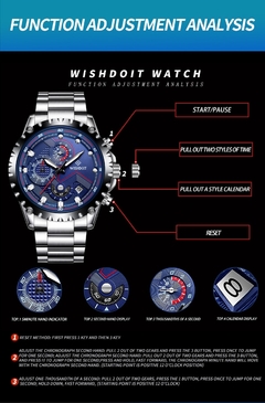 2021WISHDOIT Relógios masculinos de luxo de marca superior Relógio Full Steel Masculino Militar Esporte Impermeável Relógio Masculino Quartz Relogio Masculino na internet