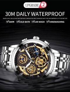 Imagem do WISHDOIT Homens Relógios Top Marca de Luxo Big Dial Relógios Esportivos Mens Chronograph Quartz Relógio de Pulso Data Masculino Relógio Relogio Masculino
