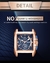 Imagem do Relógio masculino MEGIR azul em aço inoxidável retângulo Big Dial Business Relógios de pulso masculino Relogio masculino militar relogio masculino