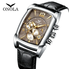 Relógio Masculino ONOLA 2021 Novo Moda Casual Relógios de Quartzo de Aço Inoxidável Relógio Masculino de Couro de Marca Superior de Luxo para Homens