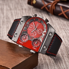 Relógio de luxo da marca Oulm relógio de quartzo esportivo masculino com pulseira de couro, casual masculino, militar, relógio de pulso Dropshipping relogio masculino