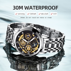 WISHDOIT Homens Relógios Top Marca de Luxo Big Dial Relógios Esportivos Mens Chronograph Quartz Relógio de Pulso Data Masculino Relógio Relogio Masculino - loja online