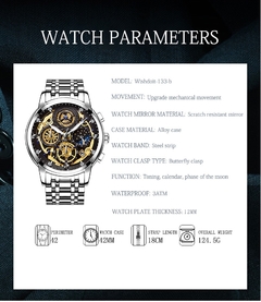 Imagem do WISHDOIT Homens Relógios Top Marca de Luxo Big Dial Relógios Esportivos Mens Chronograph Quartz Relógio de Pulso Data Masculino Relógio Relogio Masculino