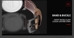 MEGIR criativo relógio de pulso homem relógio impermeável couro masculino relógios de marca de luxo cronógrafo esporte relogio masculino - loja online