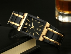 Relogio masculino WWOOR Relógio de ouro masculino, quadrado, masculino, relógi - loja online