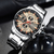 Relógios masculinos CURREN relógios esportivos de luxo cronógrafo para homens pulseira de quartzo de aço inoxidável ponteiros luminosos - loja online