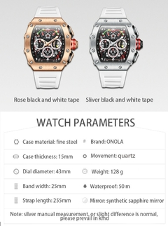 ONOLA 2021 Top Brand Relógio Masculino Luxo Multifuncional Luminoso Impermeável Esportes Cronógrafo Relógios de Quartzo Relógio Relogio - Relogios Importados na Web - Frete Grátis Todo o Brasil