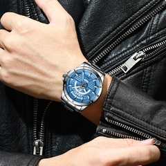 Imagem do CURREN NOVO Moda Casual Quartzo Inoxidável Relógios Data e Semana Relógio Masculino Marca Criativa Relógio de Pulso Masculino
