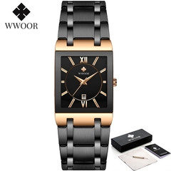 Relogio masculino WWOOR Relógio de ouro masculino, quadrado, masculino, relógi - comprar online
