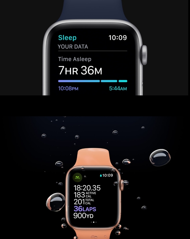 Novo estojo de alumínio original Apple Watch Series 6 GPS Cellular 40 MM /  44 MM iWatch com 5 cores Sport Band Smart watch