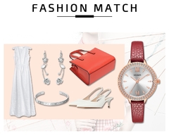 MEGIR Relógios Femininos Reloj Mujer Green Face Couro Strap Luxo Diamante Ladies Watch Women Relogio Feminino Zegarek Damski