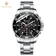 2021 Novo Relógio Moda Masculina Impermeável Aço Inoxidável Verde Diver Esportivo Chronograph Relógio Quartz Masculino Relogio Masculino - loja online