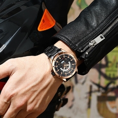 CURREN NOVO Moda Casual Quartzo Inoxidável Relógios Data e Semana Relógio Masculino Marca Criativa Relógio de Pulso Masculino - Relogios Importados na Web - Frete Grátis Todo o Brasil