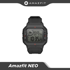 Versão global Amazfit Neo Smartwatch de 28 dias de vida útil da bateria Design retro 5ATM 3 modos esportivos Monitor de ritmo cardíaco e sono