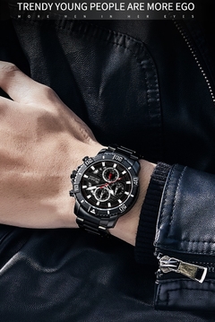 WISHDOIT Homens Relógios Top Marca de Luxo Big Dial Relógios Esportivos Mens Chronograph Quartz Relógio de Pulso Data Masculino Relógio Relogio Masculino