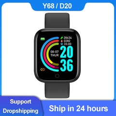 2021 Novo relógio inteligente Y68 D20 pulseira de fitness rastreador de frequência cardíaca monitor de pressão Bluetooth Smartwatch para IOS Android PK D13