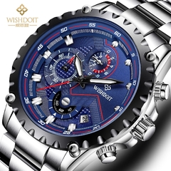 2021WISHDOIT Relógios masculinos de luxo de marca superior Relógio Full Steel Masculino Militar Esporte Impermeável Relógio Masculino Quartz Relogio Masculino - loja online