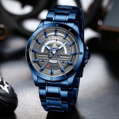 Imagem do CURREN NOVO Moda Casual Quartzo Inoxidável Relógios Data e Semana Relógio Masculino Marca Criativa Relógio de Pulso Masculino