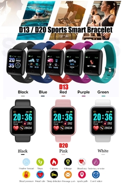 2021 Novo relógio inteligente Y68 pulseira rastreadora de pressão sanguínea pulseira inteligente esporte à prova d'água Smartwatch para Android IOS D13 D20